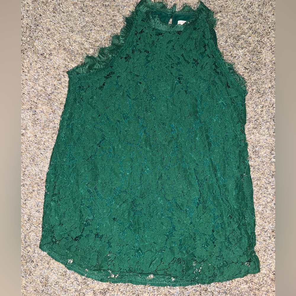 Halife Emerald Green Lace Blouse